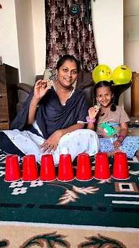 115 Mom and Daughter Challenge – Dice Battle to Win the Ball & Capture All 3 Cups 🎲🏆 #shorts