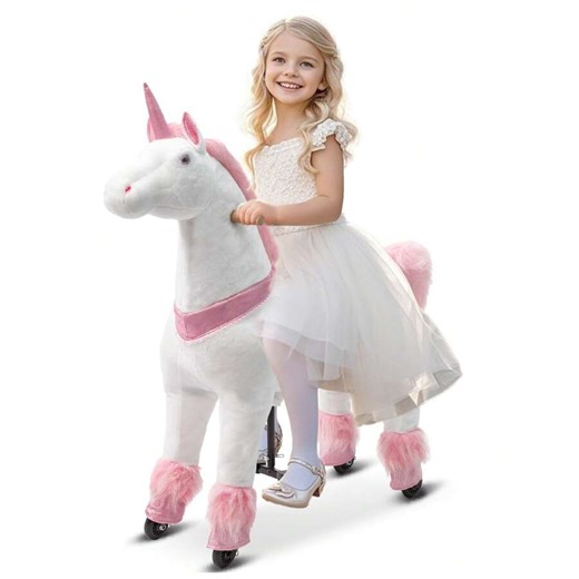 Ride On Horse,Horse Ride On Toy, M Size Riding Horse Mechanical Walking Action Plush Animal For 4 Years To 9, Max Load 165 LBS ,L Size Riding Horse Mechanical Walking Action Plush Animal For 7 Years Old To Adult, Max Load 187 LBS,No Battery Or Electricity