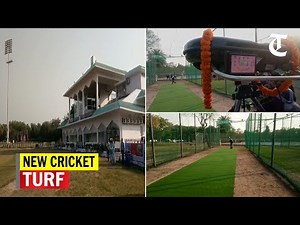 Tau Devi Lal Cricket Stadium gets a new astro-turf cricket pitch and computerised bowling machine