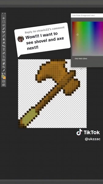 Creating a Minecraft Gold Hoe Texture Pack