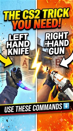 Left Hand Knife + Right Hand Gun in CS2! 😱 #counterstrike2 #gaming #cs2 #binds