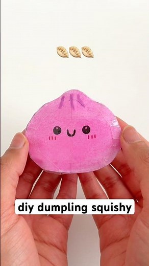 DIY Viral Dumpling Squishy Using PAPER 🥟 #diy #squishy #fidget #paper