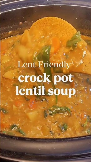 Lent Friendly Mediterranean Crock Pot Lentil Soup