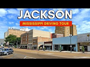Mississippi Driving Tour, USA: Downtown Jackson, capital of Mississippi - 4K