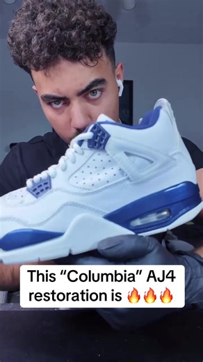 Restoring Iconic Air Jordan 4 Columbias - A Sneaker Makeover