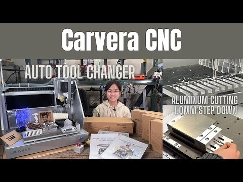 Makera Carvera Auto Tool Changer Benchtop CNC machine, In-depth review, aluminum cutting stress test