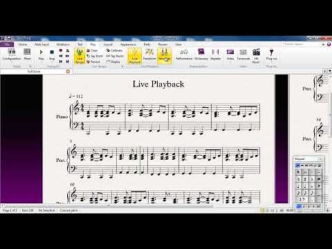 Sibelius 7.5 Tutorial Series - Live Playback