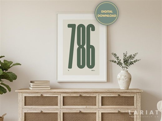 786 Area Code Poster Download, Miami Print, Florida Artwork, Typographic Gallery Wall Art Decor, Modern Home State Design, Digital Download - Etsy