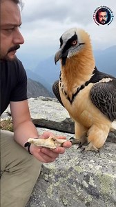 The bearded vulture hid its food😂 #animals #birds #wildlife #viral #funny #vultures #shorts #nature