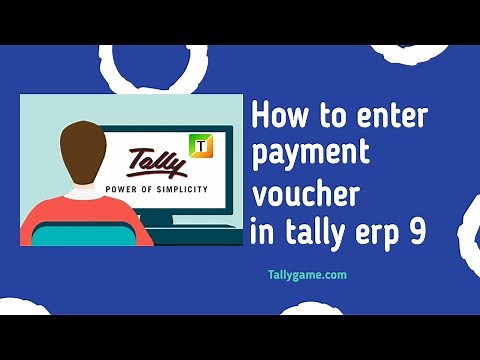How to enter payment voucher in tally erp 9?
