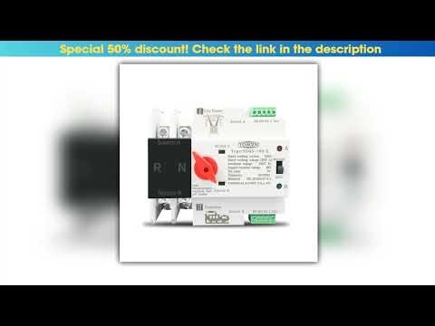 TOMZN Single Phase Din Rail ATS 220V Dual Power Automatic Transfer Electrical Selector Switches