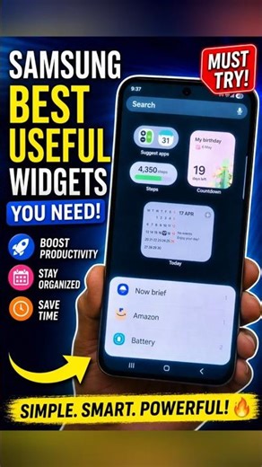 Must Try This Samsung Galaxy Widget 😳🔥 #samsung #samsungtips #tech #shorts