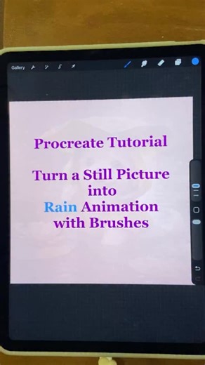 Nahid Bozorgi on Instagram: "🌧️ Procreate Tutorial Turn a still picture into an animated scene using rain brushes and Animation Assist. In this video, I show you how I add rain step by step and bring a simple illustration to life ✨ No complicated tricks, just brushes + animation. Now it’s your turn 🎨 Create your own rain (or snow ❄️) animation in Procreate and share it with me. I’d love to see what you create 💙 #Procreate #ProcreateTutorial#procreateart #digitalart"