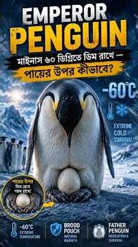🐧 Emperor Penguin মাইনাস ৬০ ডিগ্রিতে ডিম রাখে — পায়ের উপর কীভাবে?