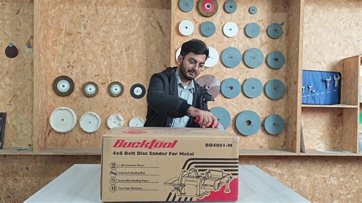 Meet my new shop MVP: BUCKTOOL BD4801-M 🔥 #BUCKTOOL #UnboxingTools #SatisfyingInstall #Metalworking #ToolTok #GarageSetup #BeltSander #DIYTools #WorkshopVibes #PowerTools