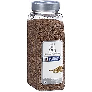 McCormick Culinary Whole Dill Seed, 15 oz - One 15 Ounce Container of Dill Seed Spice, Versatile for Use in Salads, Dressings, Bread, Entrees, Pickling and More