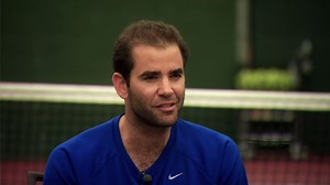 On court with Pete Sampras