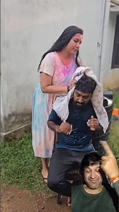 Happy Holi 🎊😂 after Bathing 🛀😂 #couplecomedy #coupledialouge #husbandwife #shorts #funny #holi