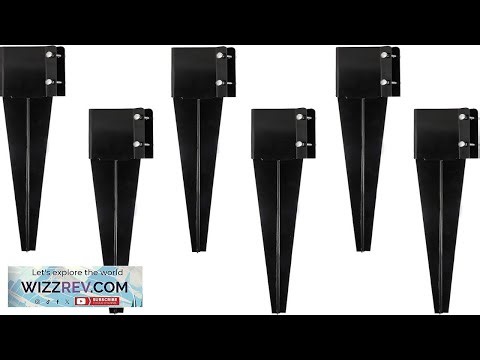 6 Pcs Fence Post Anchor Ground Spike 4x4 Metal Post Stake 24
