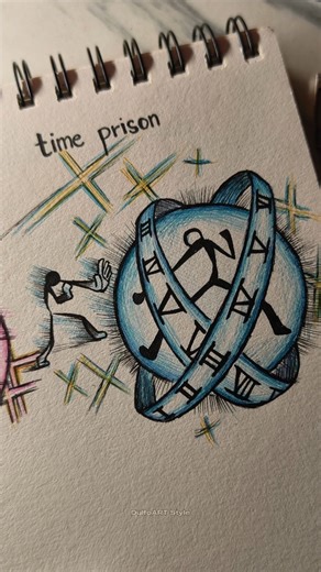 DulfoART Style on Instagram: "How to draw stickman with (heart arrow & time prison) #drawing #stickman #tutorial #fpy #howtodraw"