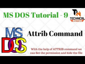 ATTRIB Command in DOS