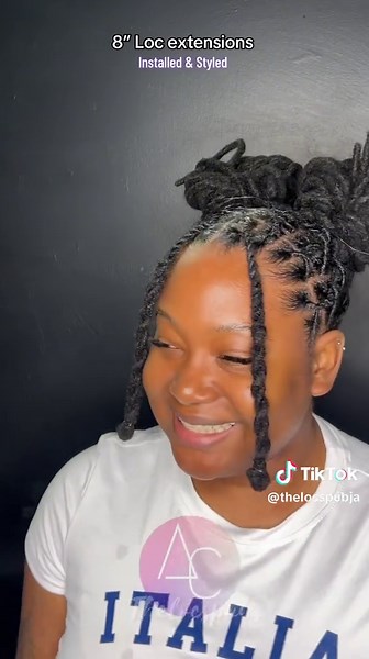 Medium Length Loc Extensions and Updos Styling Guide