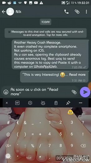 New Android System Bug. Crash other's WhatsApp, Instagram, Reddit etc with simple text. May 4th