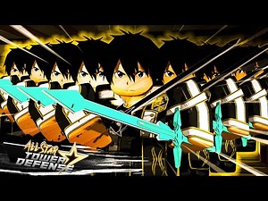 32x LVL80 Kirito 6 Star almost got us to LEADERBOARDS! All Star Tower Defense | Roblox