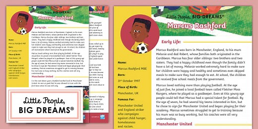 Little People, Big Dreams: Marcus Rashford Fact File