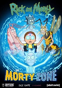 SURPRISE... Rick and Morty: The Morty Zone Dice Game is available now! Based on the Season Four premiere episode of Rick and Morty, which airs November 10, the product was a secret until today. In the competitive roll-and-write game, 2-4 players roll colored dice and check off numbers on their dry-erase Fate Boards to score points. Buy it at your FLGS and play it before and after you watch Rick and Morty this weekend! bit.ly/2q0TvUl | Cryptozoic Entertainment