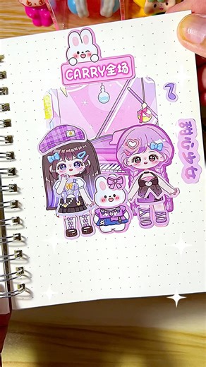 DIY Purple Mini Paper Doll Stickers💜✨ #papercrafts