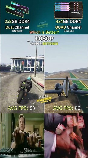 4x4Gb vs 2x8GB RAM - Which 16GB setup is faster in games? #gaming #shorts #pcgaming