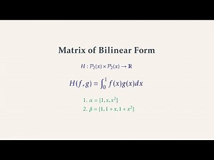 Matrix of Bilinear Form