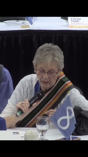 41K views · 291 reactions | Rooty is highlighting the real moments from the MNLA, starting with this one. VP Leclair stands up for Elder Noreen, calling out how she was mistreated last MNLA and again this MNLA. And Elder Noreen lays it bare: The CEO walked away with a massive payout for his hurt feelings… but instead of giving her an apology, they made her show up without a seat on the floor while the CEO spreads rumours about her “not being Métis.” | SK Grassroots Zine | Facebook