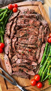 There’s nothing quite like a perfectly grilled steak enjoyed al fresco. See the full recipe below. Girl Meets Grill Beef. It's What's For Dinner. #beefitswhatsfordinner #beeffarmersandranchers #steakrecipe #steakrecipes #grilledsteak #grilledsteaks #grilling #grillingrecipes #grillingseason #grillingtime #adayinmylife A vibrant board sauce is a simple yet flavorful way to enhance grilled steak. Made with fresh herbs and olive oil, this sauce is mixed directly on the cutting board, melding with t