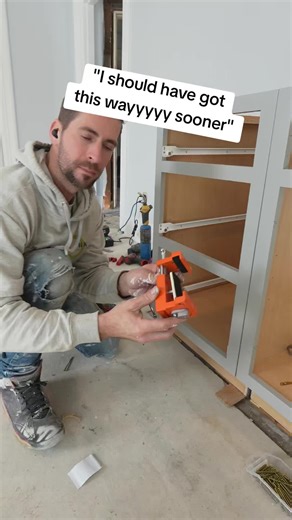 in this video I show how to install your cabinets perfectly using a cool little tool that I seen other people use. So I finally got a chance to buy one and try myself #diy #HomeImprovement #construction #carpentrytips