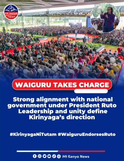 UNITY FOR PROGRESS IN KIRINYAGA 🔥 Anne Waiguru joined grassroots leaders in a strategic engagement at State House Nairobi with William Ruto to reaffirm their commitment to development, unity, and stronger collaboration with the national government. The leaders emphasized progress in key sectors including infrastructure, agriculture, and economic empowerment, highlighting the impact of coordinated leadership in transforming livelihoods across Kirinyaga County. The meeting signaled renewed moment