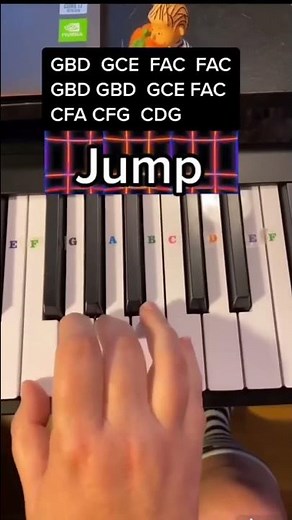 How To Play Jump By Eddie Van Halen On Piano 🎹 #Pianolesson #PianoTutorial #Shorts