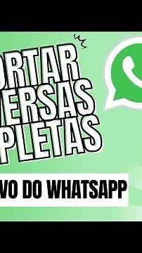 Como Exportar uma Conversa do Whatsapp