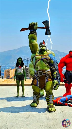 Spider-Man vs Hulk TEAM BATTLE 😈🔥 | Superhero Fight in GTA 5 #shorts