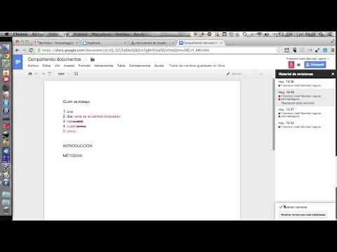 Historial de cambios en Google Drive