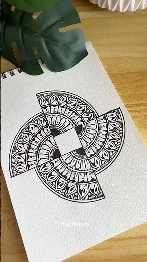 Draw an easy and simple mandala with me 🌈⛅️✨ #art #shortsvideo #pastel #colors #mandala #drawing
