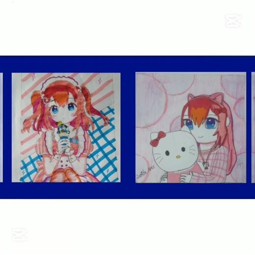 Blue (Da ba dee) X my first & second profile picture edit part 2 #bluedabadee #jarifaarts #art 💗💙💗💙