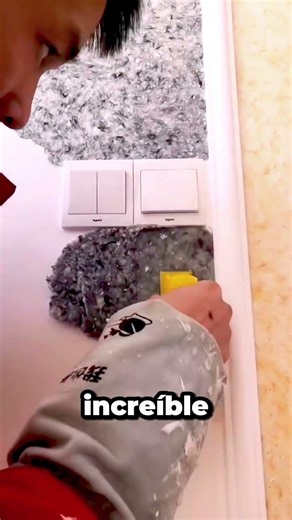 Así transformó esta pared con una extraña pasta