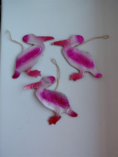 USSR Christmas Tree Decorations Made of Cardboard "pelican" 1950 ( Set of 3) - Etsy