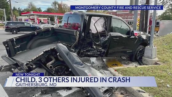 Multi-vehicle crash leaves child, 3 others injured in Gaithersburg