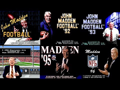 Every John Madden NFL Football Sega Genesis Opening Intro 91 92 93 CE 94 95 96 97 98