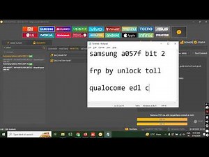 GALAXY A05S A057F FRP BYPASS ONE CLICK WITH EDL HOW TO REMOVE FRP SAMSUNG A05S WITH UNLOCKTOOL