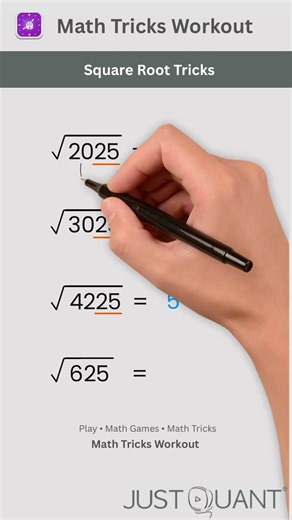 Math Tricks - Square Roots Ending in 25 - Mental Math Tricks - Quick Math Tricks #mathstricks