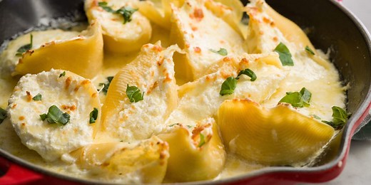 Four-Cheese Stuffed Shells Are The Creamiest, Cheesiest Shells We've Ever Made